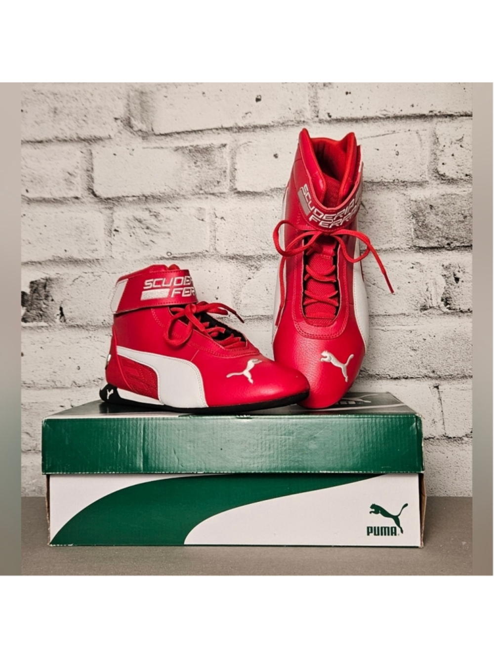 Puma Ferrari Scuderia Future Cat Mid Red Driving Shoes Mens 10.5
